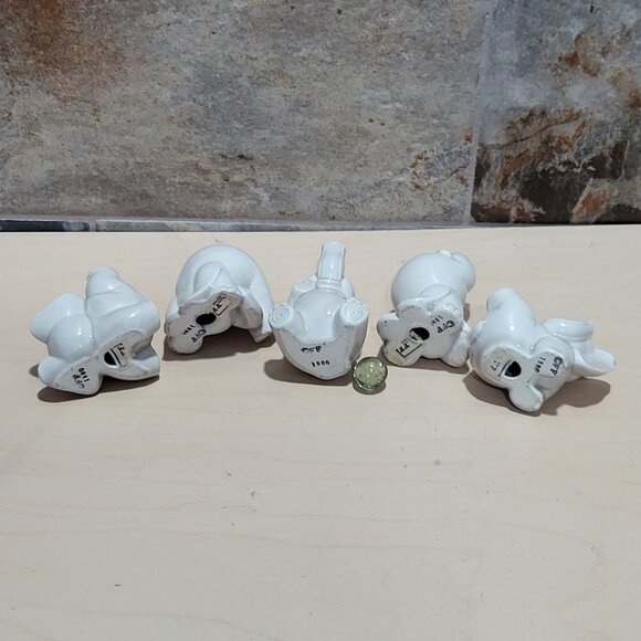 Fitz and Floyd Japan Tumbling Elephants Figurines 1980 Set of 5 - Picture 5 of 11